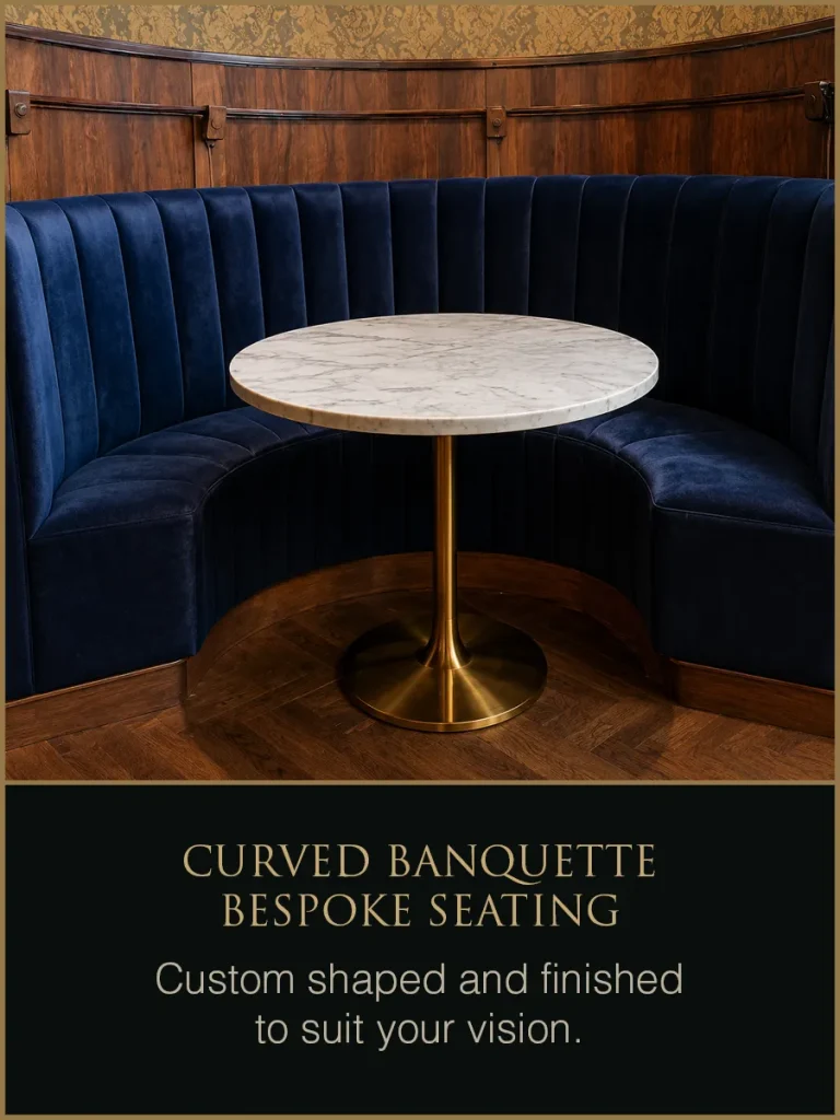 Curved Banquette Bespoke Seating - Blackpool Upholstery